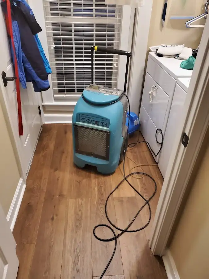 Commercial dehumidifier deployed for Flood Damage Cleanup in Huntingdon