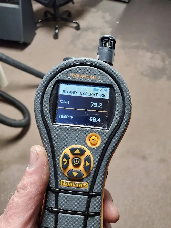 Moisture meter humidity assessment for Fire & Smoke Damage Restoration in Huntingdon
